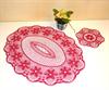 AN 0969 Oval tablecloth with flowers